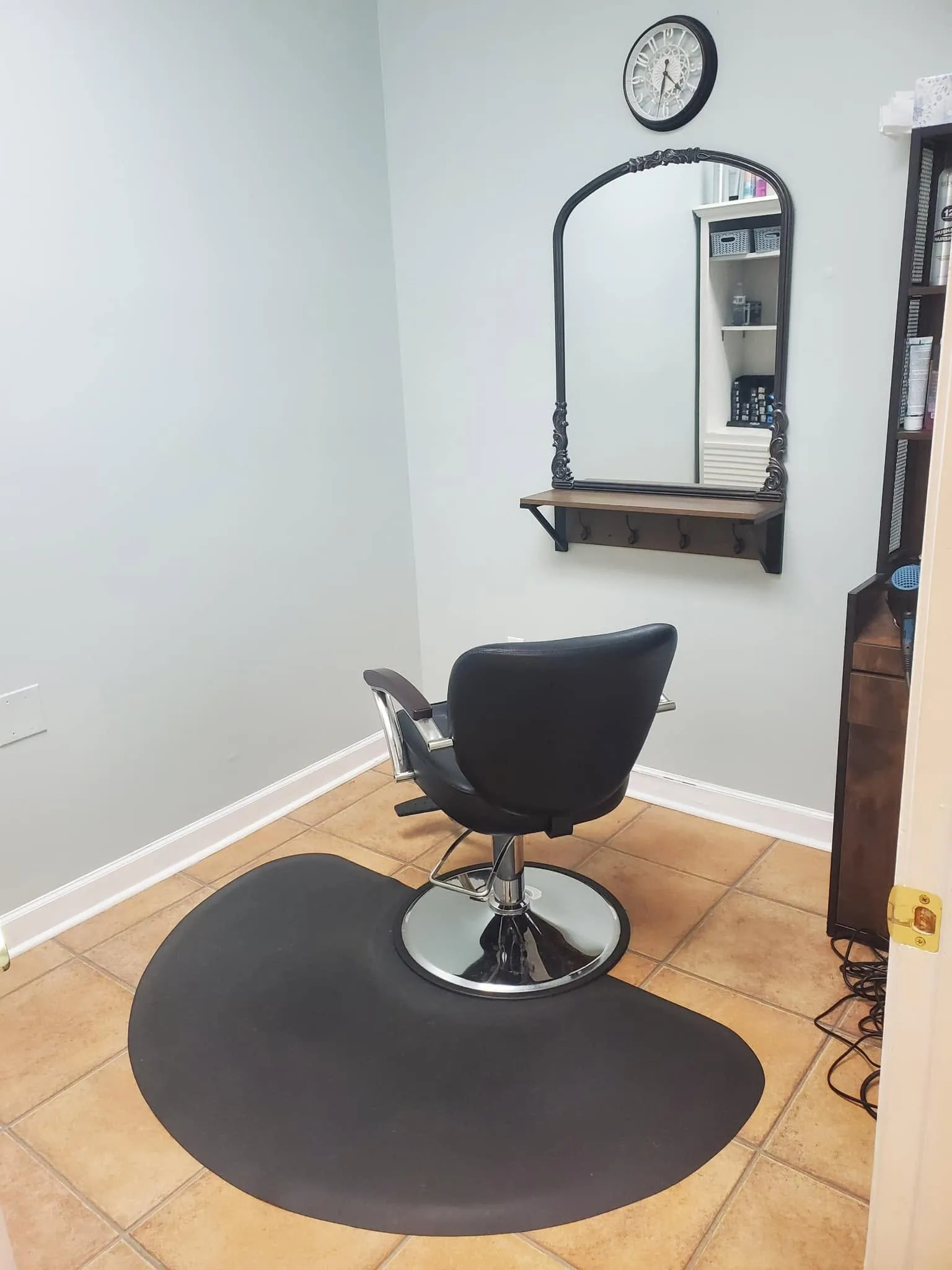 A welcoming styling station at Miracles Salon & Spa