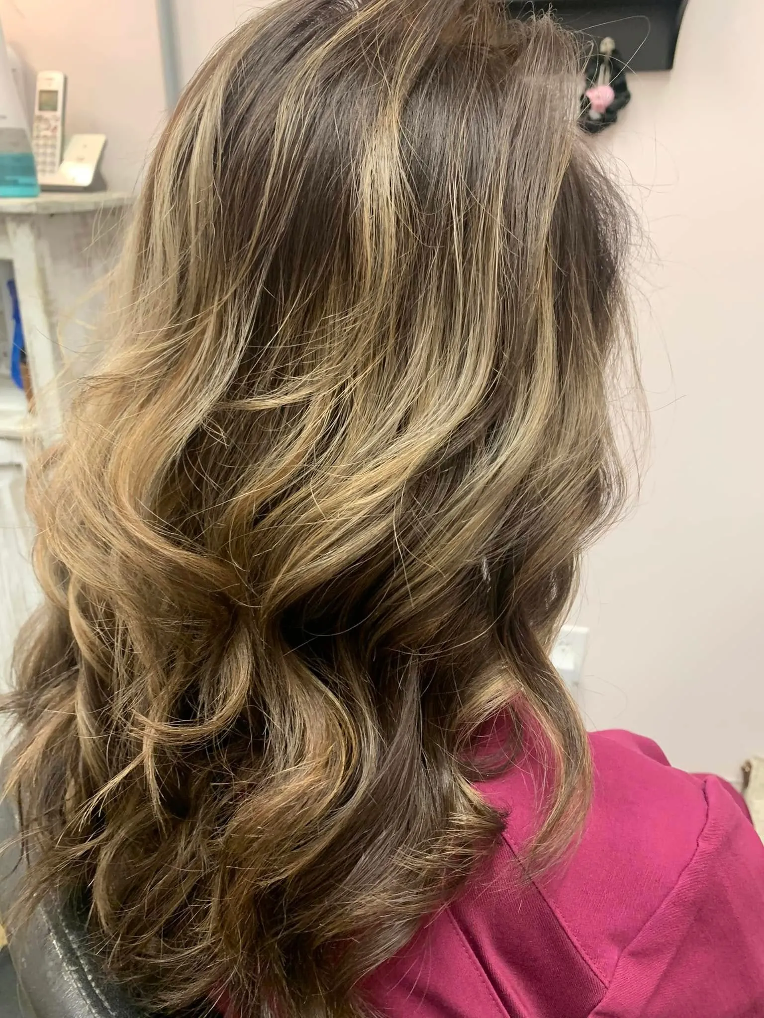 Hand-painted bronde balayage with soft dimension at Miracles Salon & Spa